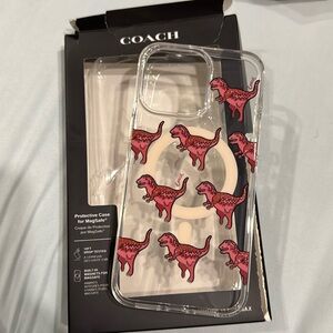 Coach- iPhone 15 pro max - dinosaur tree phone case